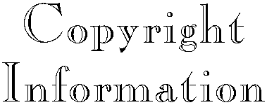 COPYRIGHT INFORMATION